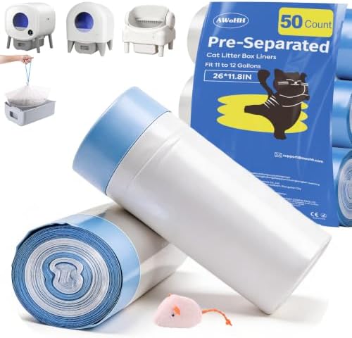 50 Count Drawstring Cat Litter Bags by Unknown