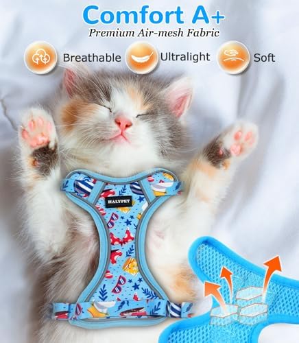 Halypet Cat Harness and Leash Set, Escape Proof Adjustable Harness - Image 6