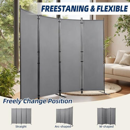 4 Panel Wide Room Divider Wall Screen - Image 6