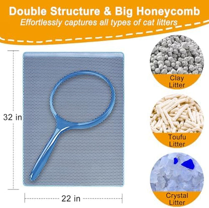 Cat Litter Mat Litter Catcher Mat 32"x22" - Image 2