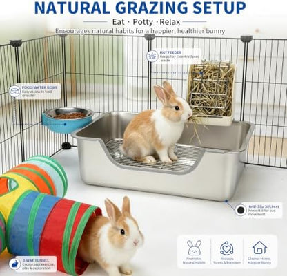 Stainless Steel Rabbit Litter Box - Image 6