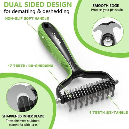 Staltwo Deshedding Dog Brush, Deshedding Undercoat Rake - Image 3