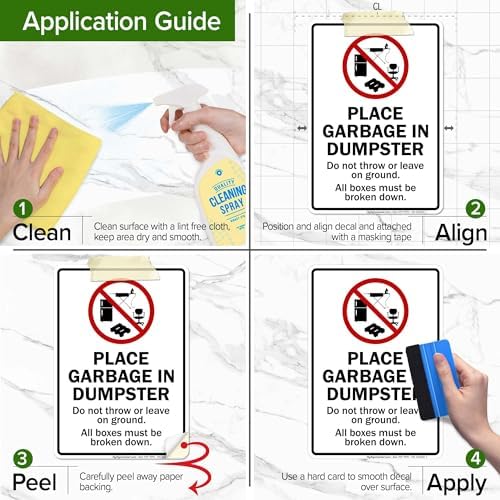 Place Garbage Inside Dumpster Do Not Throw Or Leave On Ground All Boxes - Image 3