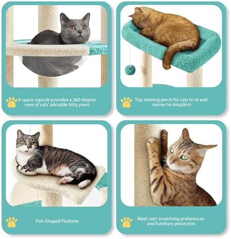 Yaheetech Cat Tree, 35.5in Cat Tower - Image 3