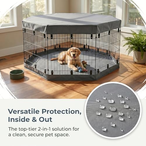 PJYuCien 2-in-1 Octagonal Dog Playpen Bottom Pad - Image 4