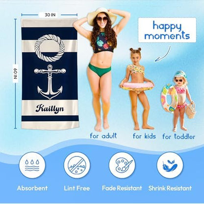 JML Custom Anchor Beach Towel - Image 3