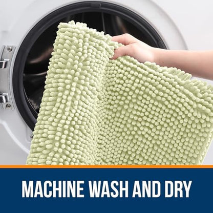 OLANLY Bathroom Rugs 36x24, Extra Soft Absorbent Chenille Bath Rugs - Image 5