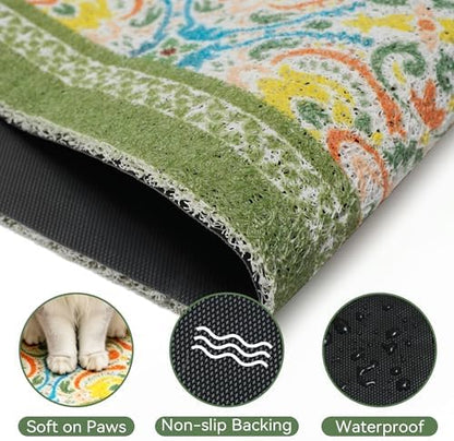 Cat Litter Mat, Waterproof & Non-Slip Backing, Litter Box Catcher, Soft on - Image 3