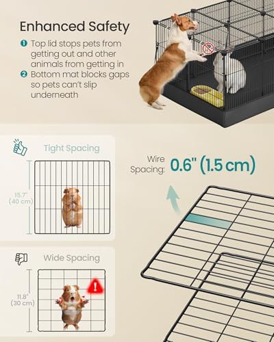 SONGMICS Guinea Pig Cage，Small Animal Playpen - Image 4