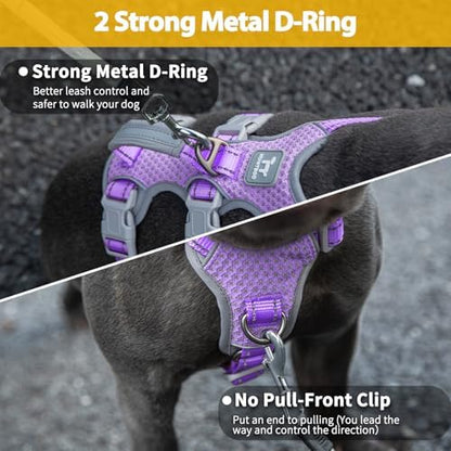 Huntboo Escape Proof Harness, No Slip Dog Harness Escape Proof, Fully - Image 4