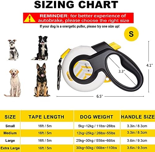 Fida AutoBrake Heavy Duty Retractable Dog Leash, 16 ft, - Image 5