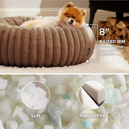 Bedsure ComfyFleece® Donut Small Dog Bed - Image 2