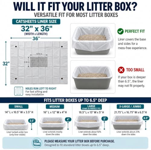 Sifting Cat Litter Box Liners | 5 Second Sift 13 Pack | Cat Litter Sifting Bags - Image 2