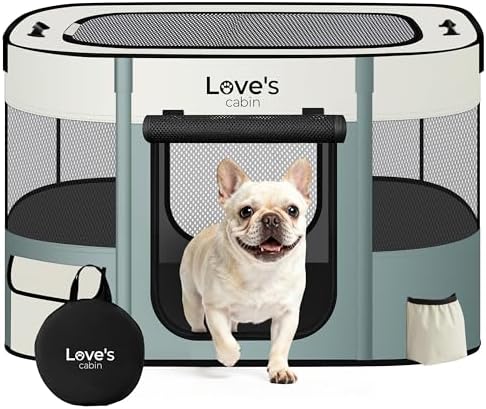 Love's cabin Pet Puppy Dog Playpen, Medium Dog Tent Crates Cage Indoor/Outdoor by Lovescabin