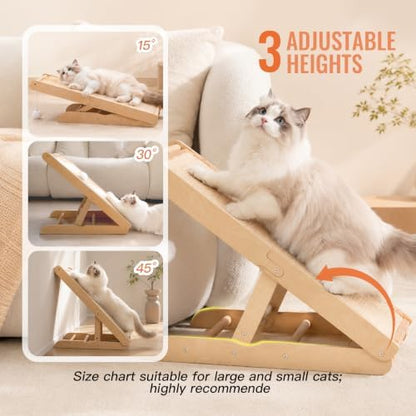 CHEERHOME PETS Sisal Cat Scratcher Ramp Adjustable L Shape Scratching Post - Image 2