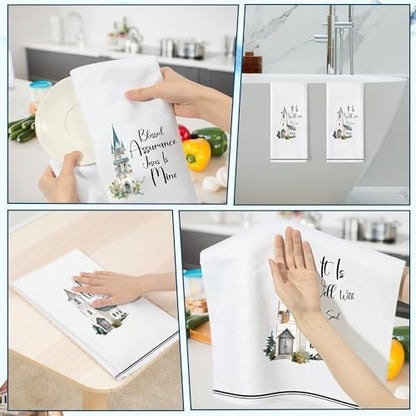 Hymn Hand Towels, 6 Pack Christian Religious Kitchen Decorative Dish Cloths - Image 7