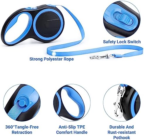 Segarty Dog Leash Retractable, 16ft Heavy Duty Walking Dog Leash - Image 3
