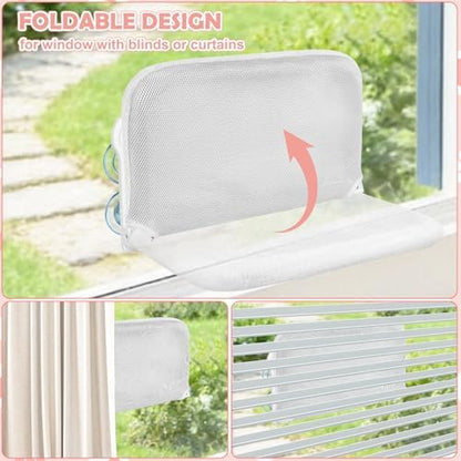 2 Pack Cat Window Perch, Cat Window Hammock Cordless Foldable Window Bed - Image 5