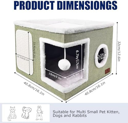 Cat Beds for Indoor Cats, Large Cat Cave Bed - Image 2