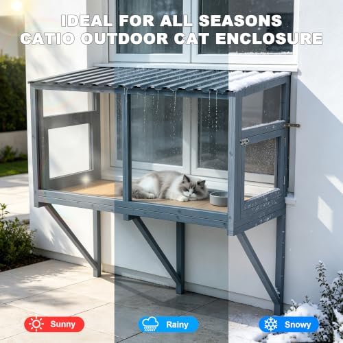 Cat Window Box Catio, Outdoor Cat Enclosure - Image 5