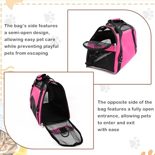 7 Pcs Cat Carrier, Soft Sided Foldable Portable Comfortable Pet Carrying Bag - Image 4