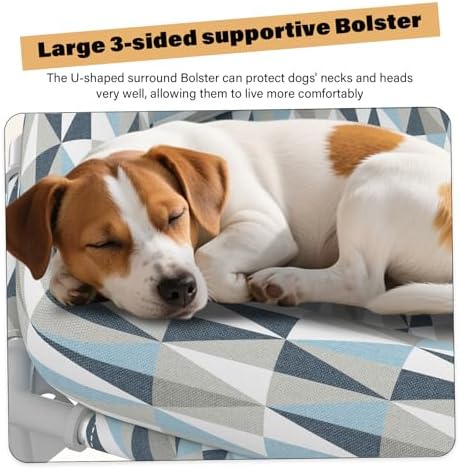Elevated Dog Bed with Bolster, Raised Cooling Orthopedic Dogs Cot Small - Image 2