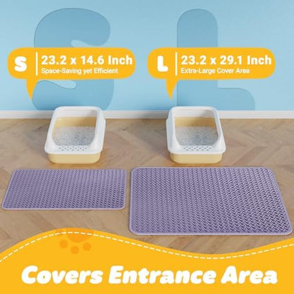 Powools Cat Litter Mat, 23.2 x 14.6 in, Waterproof - Image 2