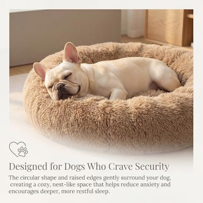 nononfish Plush Dog Bed for Small Dogs, Soft Cozy Calming Pet Bed - Image 2