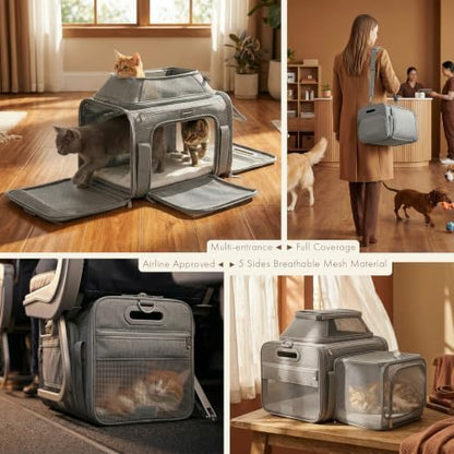 Top-Side Expandable Pet Carrier, Treat Window - Image 5