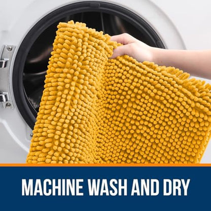 OLANLY Bathroom Rugs 32x20, Extra Soft Absorbent Chenille Bath Rugs - Image 5