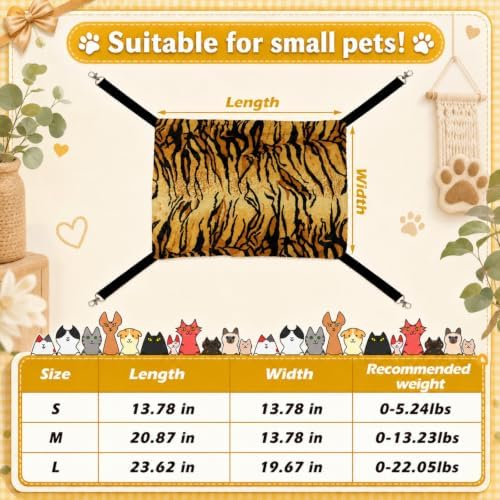 Jetec 2 Pack Cat Hammock for Cage, Tiger Stripes - Image 3