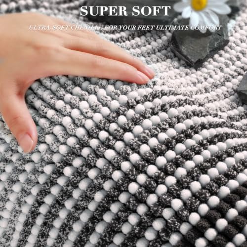 BSICPRO Bathroom Rugs Sets 2 Piece, Non Slip Striped Bath Mats - Image 2
