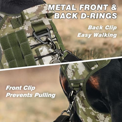 WINGOIN Tactical Dog Harness for Large Dogs, Heavy Duty No Pull Dog Harness - Image 2