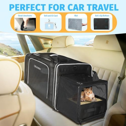 Petskd Side Expandable Extra Large Cat Carrier - Image 5