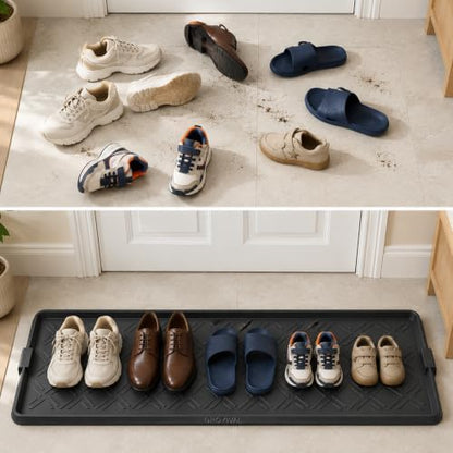 Boot Tray for Entryway, Rubber Shoe Mat, Waterproof Shoe Tray - Image 3