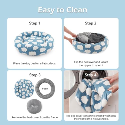 JOEJOY Jacquard Donut Round Small Dog Bed - Image 5