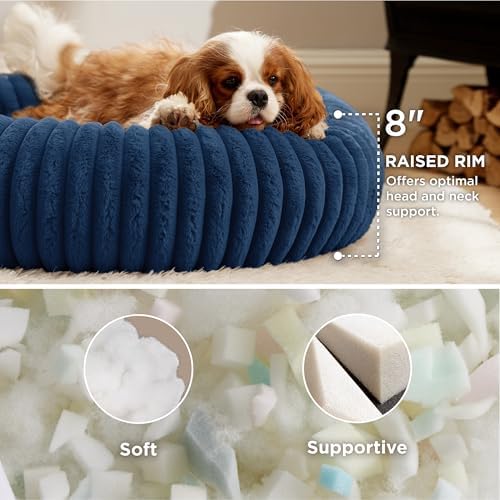 Bedsure ComfyFleece® Donut Dog Bed Medium Size Dog - Image 2