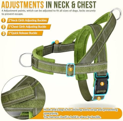 Lukovee No Pull Dog Harness and Leash Set, Soft Padded - Image 3