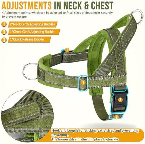 Lukovee No Pull Dog Harness and Leash Set, Soft Padded - Image 3