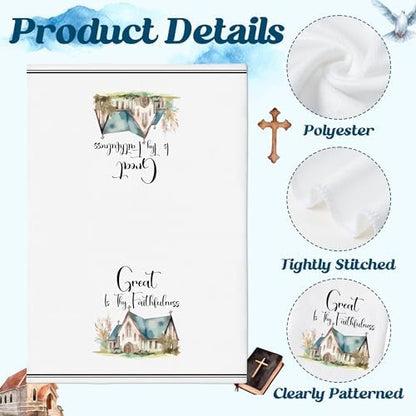 Hymn Hand Towels, 6 Pack Christian Religious Kitchen Decorative Dish Cloths - Image 3