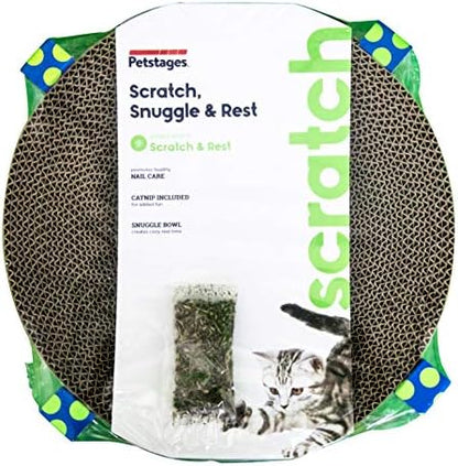 Catstages Scratch, Snuggle & Rest – 2‑in‑1 Indoor Cat Scratcher & Elevated Cat - Image 2