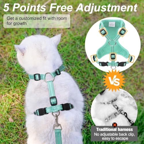 BEAUTYZOO Cat Harness and Leash Set, Escape Proof and Adjustable - Image 4