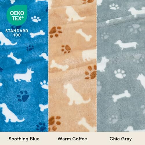 Luciphia Dog Blanket 3 Pack, Soft Cozy Fleece Throw - Image 2