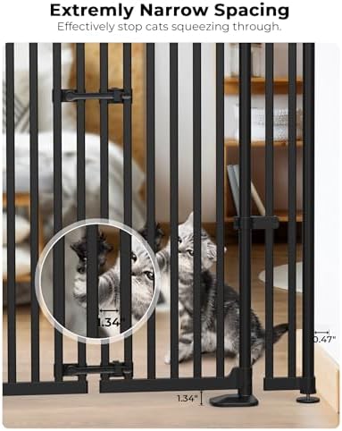 Extra Tall Cat Gate for Doorway, Pressure Mounted Pet Gate - Image 4