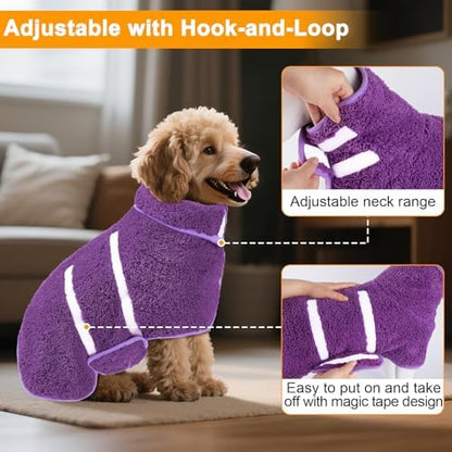 Unicorn Catcher Dog Bathrobe Super Absorbent Quick Drying Robe - Image 4