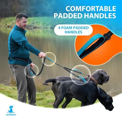 SparklyPets Hands Free Dual Dog Leash, Medium & Large - Image 4