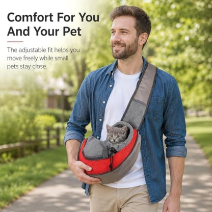 Pet Sling Carrier for Small Dogs & Cats - Image 5