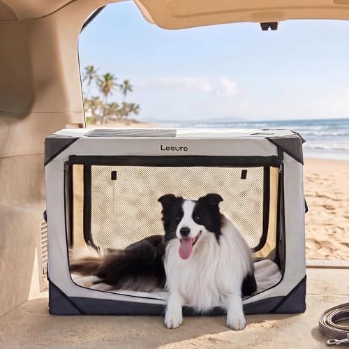 Lesure Portable Soft Collapsible Dog Crate by Lesure