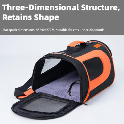 YUNIQUE Cat Carrier Soft for Pets Up to 15 Lbs, Airline Approved Collapsible - Image 4