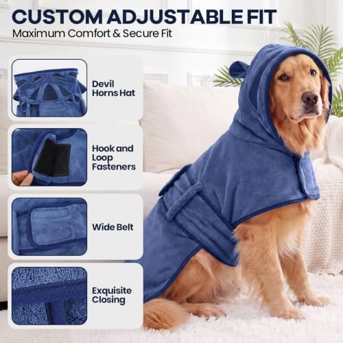 Dog Robes for After Bath Super Absorbent Fast Drying Coat - Image 4